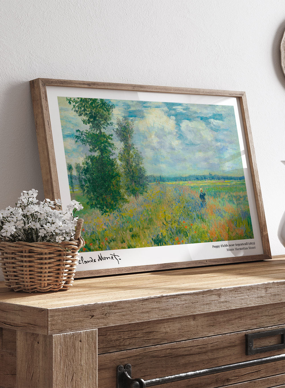 Monet Poppy Fields near Argenteuil Vintage Exhibition Poster Art Print | Claude Monet Print, Monet Poster, Monet Painting, Famous Art 