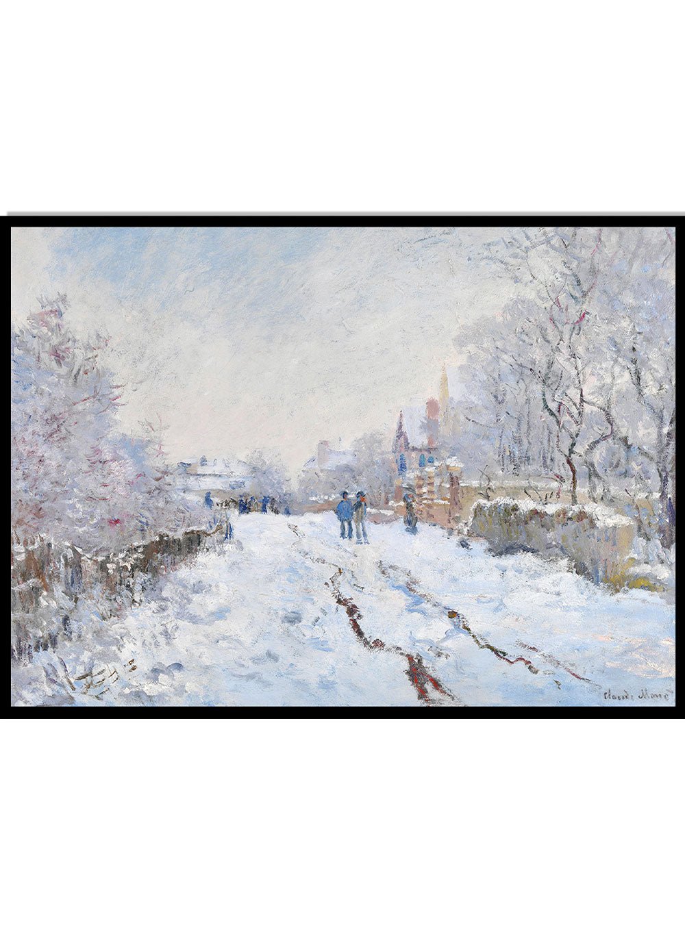 Claude Monet Snow at Argenteuil Art Print_Sugar & Canvas