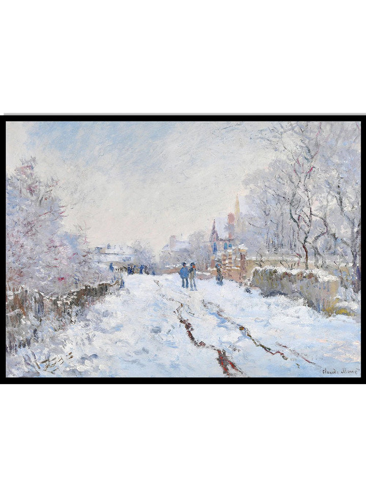 Claude Monet Snow at Argenteuil Art Print_Sugar & Canvas