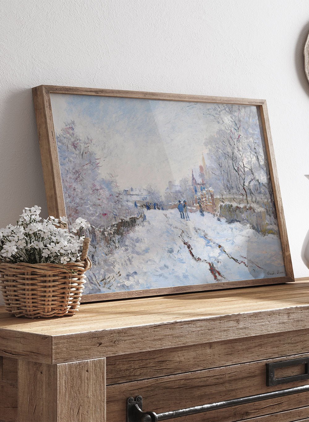 Claude Monet Snow at Argenteuil Art Print_Sugar & Canvas