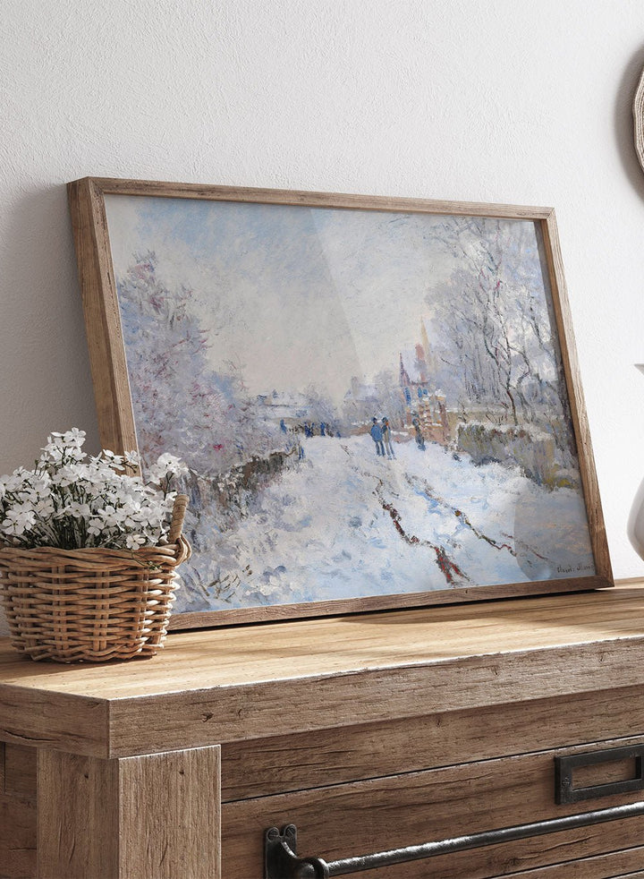Claude Monet Snow at Argenteuil Art Print_Sugar & Canvas