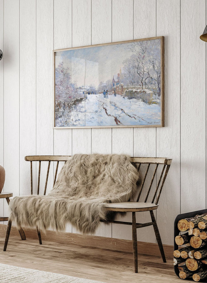 Claude Monet Snow at Argenteuil Art Print_Sugar & Canvas
