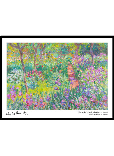 Monet The Artist’s Garden in Giverny Vintage Exhibition Poster Art Print | Claude Monet Print, Monet Poster, Monet Painting, Famous Art