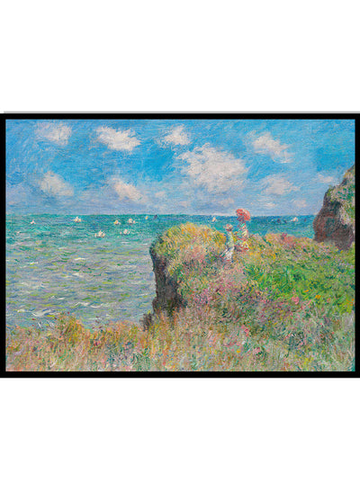Monet The Cliff Walk at Pourville Vintage Exhibition Poster Art Print | Claude Monet Print, Monet Poster, Monet Painting, Famous Art