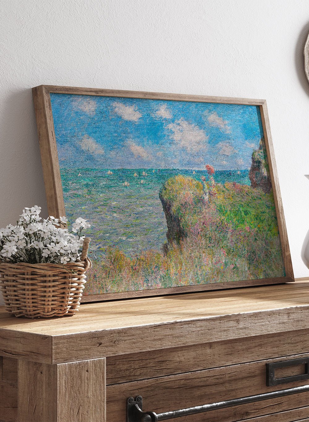 Claude Monet The Cliff Walk at Pourville Art Print_Sugar & Canvas