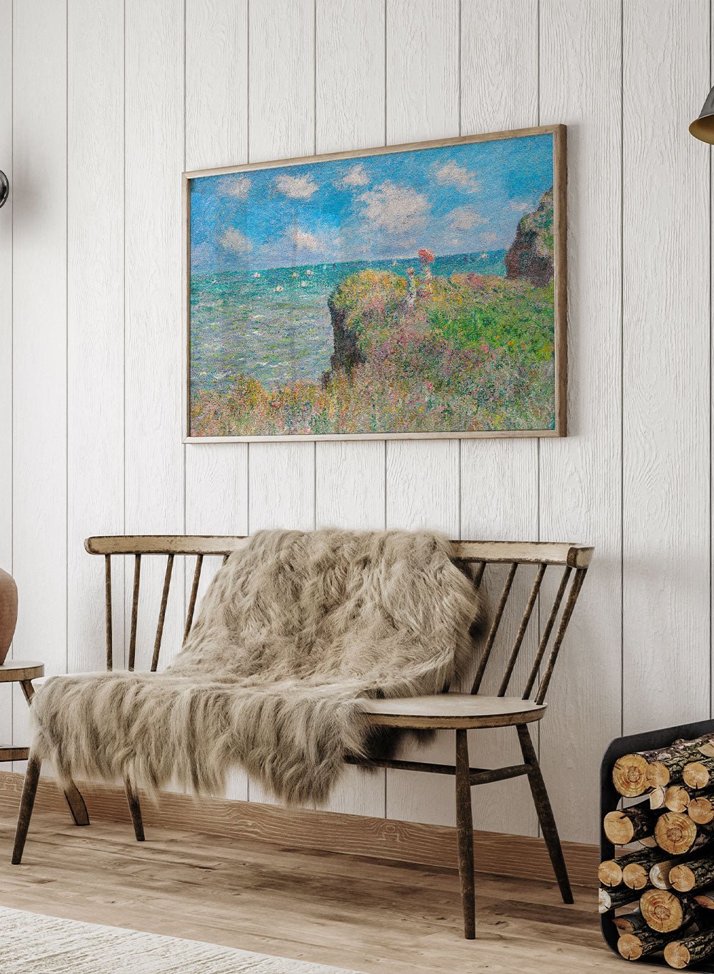 Claude Monet The Cliff Walk at Pourville Art Print_Sugar & Canvas