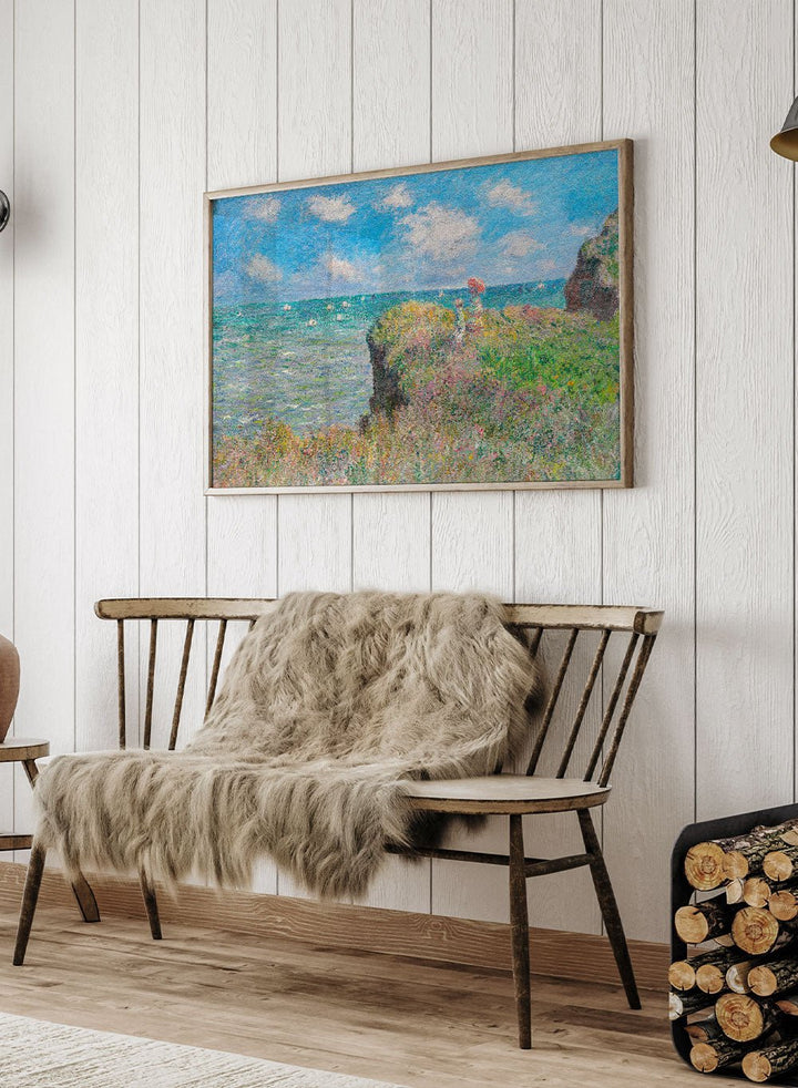 Claude Monet The Cliff Walk at Pourville Art Print_Sugar & Canvas