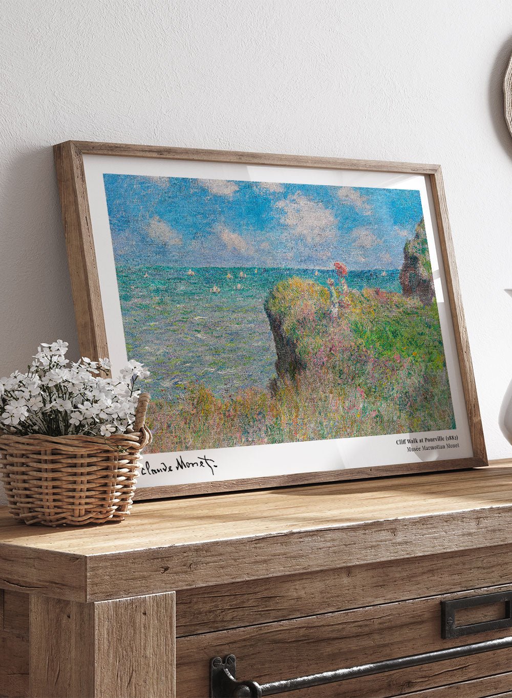 Claude MANOUKIAN リトグラフ Claude Monet The Cliff Walk at Pourville 1882 Vintage Poster Art