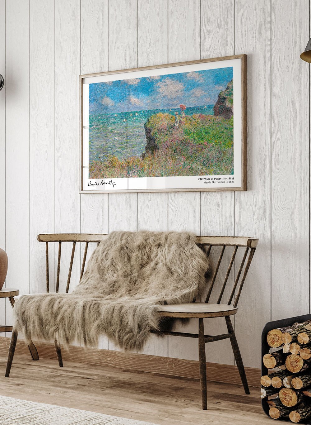 Claude Monet The Cliff Walk at Pourville Art Print_Sugar & Canvas