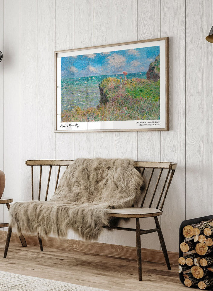 Claude Monet The Cliff Walk at Pourville Art Print_Sugar & Canvas