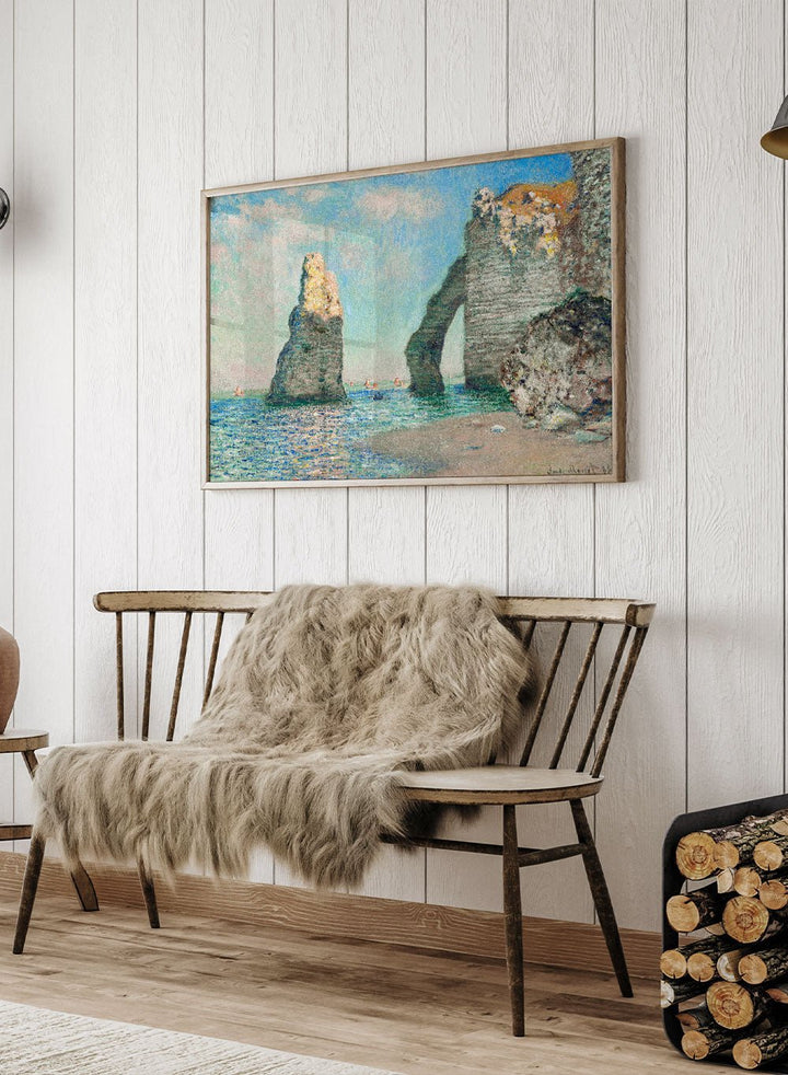 Claude Monet The Cliffs at Etretat 1885 Art Print_Sugar & Canvas