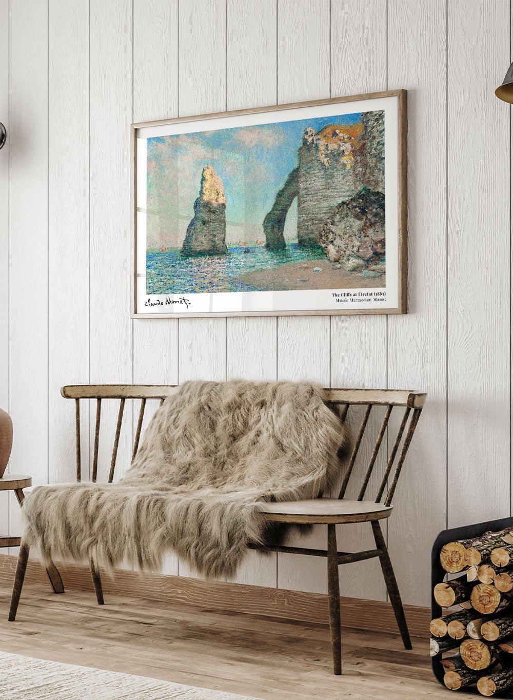 Claude Monet The Cliffs at Etretat 1885 Art Print_Sugar & Canvas