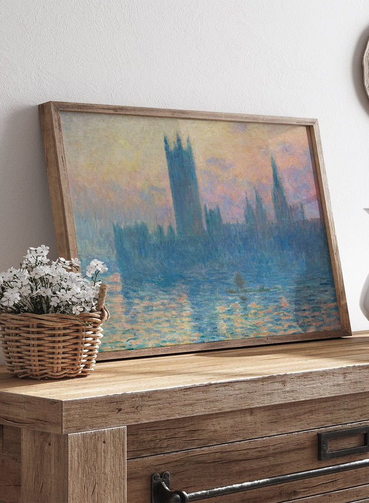 Claude Monet The Houses of Parliament, Sunset Art Print_Sugar & Canvas