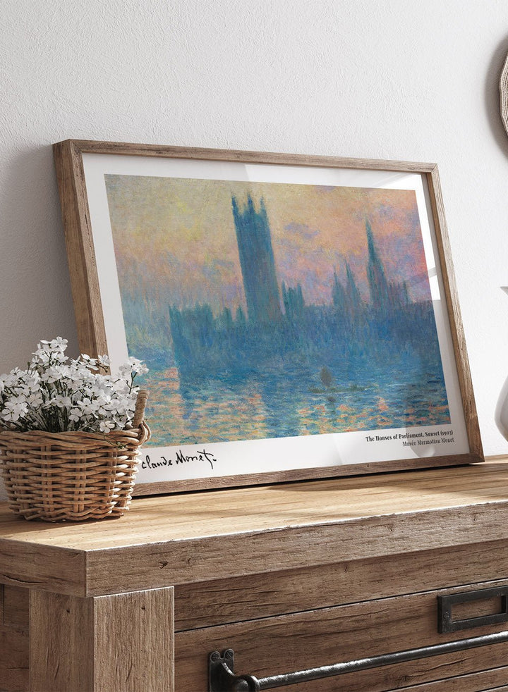 Claude Monet The Houses of Parliament, Sunset Art Print_Sugar & Canvas
