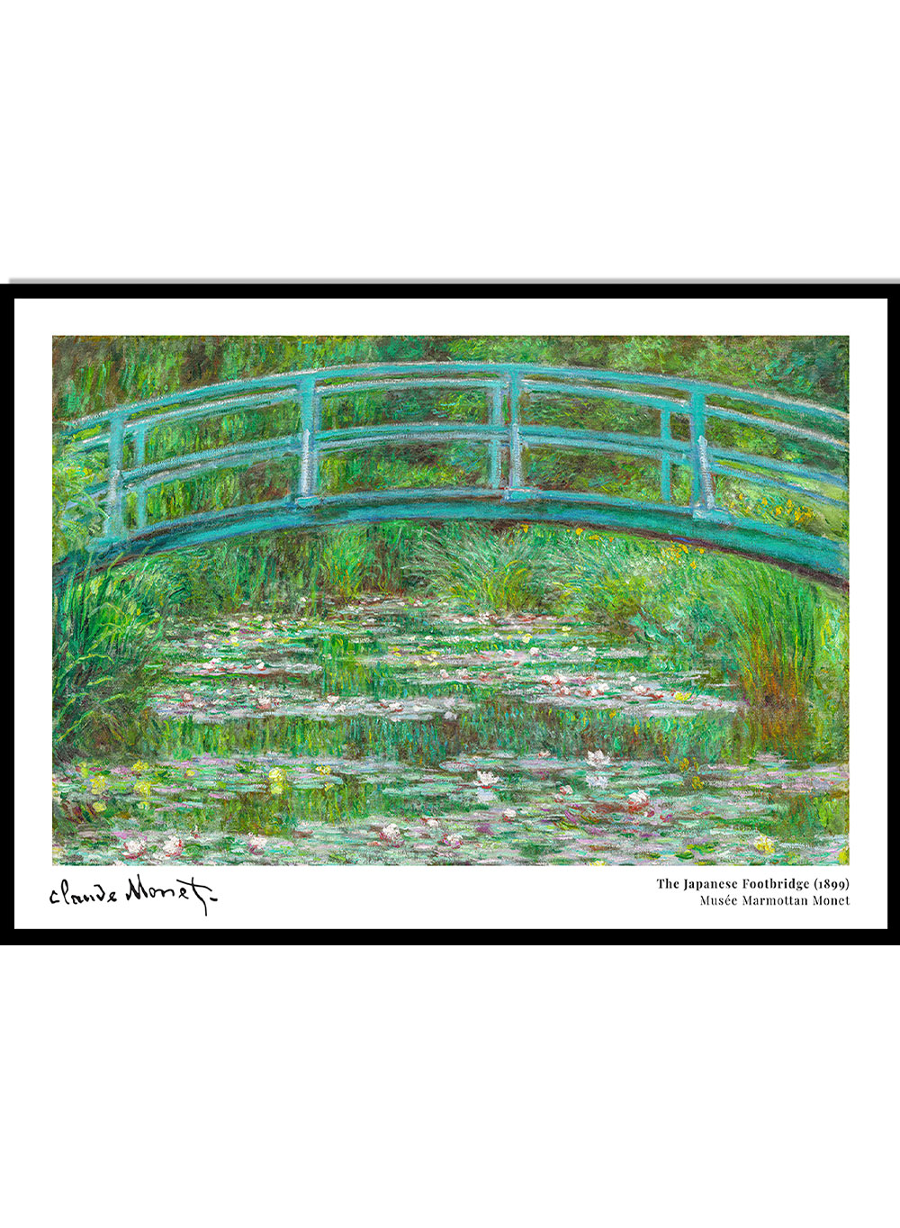 Monet The Japanese Footbridge 1899 Vintage Exhibition Poster Art Print | Claude Monet Print, Monet Poster, Monet Painting, Famous Art