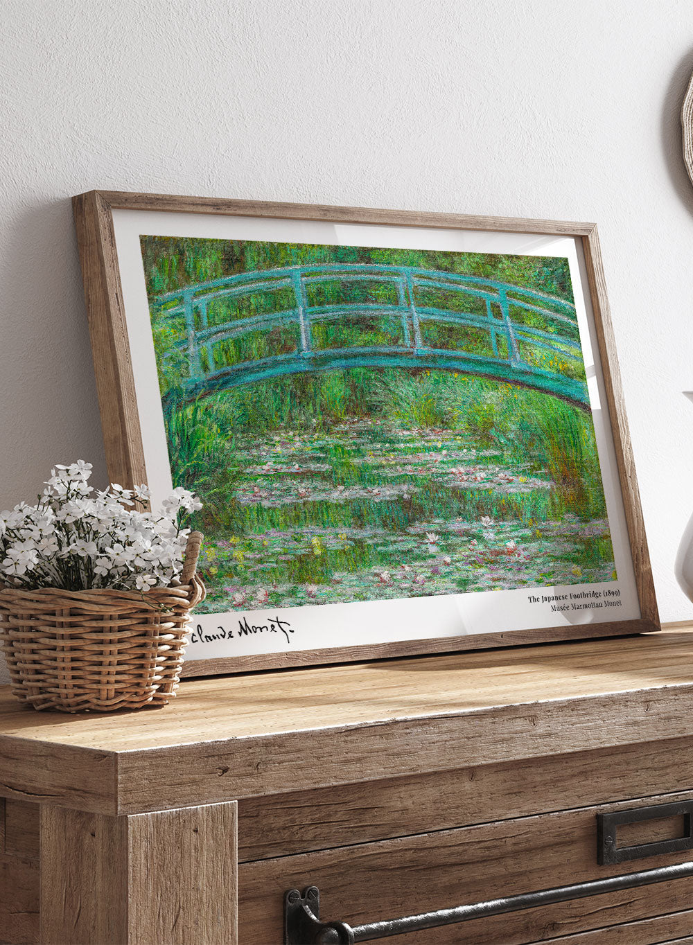 Monet The Japanese Footbridge 1899 Vintage Exhibition Poster Art Print | Claude Monet Print, Monet Poster, Monet Painting, Famous Art