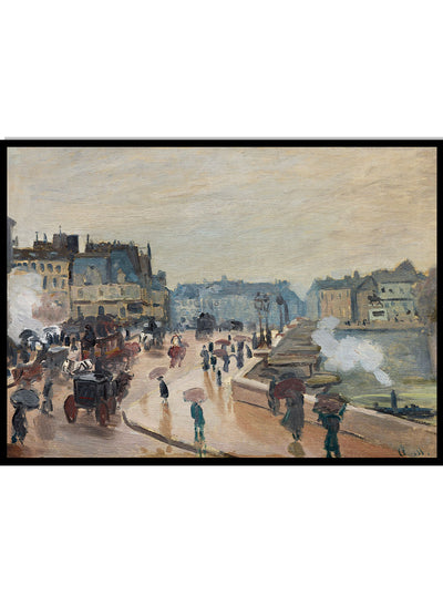 Monet The Pont Neuf 1871 Vintage Landscape Exhibition Poster Art Print | Claude Monet Print, Monet Poster, Monet Painting Wall Decor