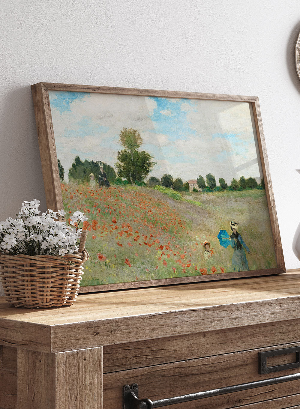 Monet The Poppy Field near Argenteuil Vintage Exhibition Poster Art Print| Claude Monet Print, Monet Poster, Monet Painting, Famous Art