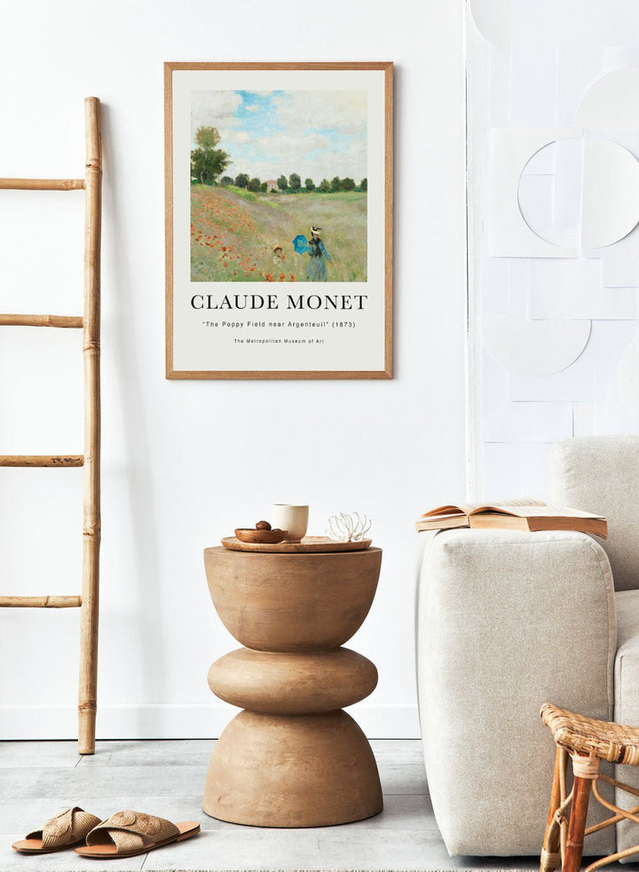 Claude Monet The Poppy Field near Argenteuil Art Print_Sugar & Canvas