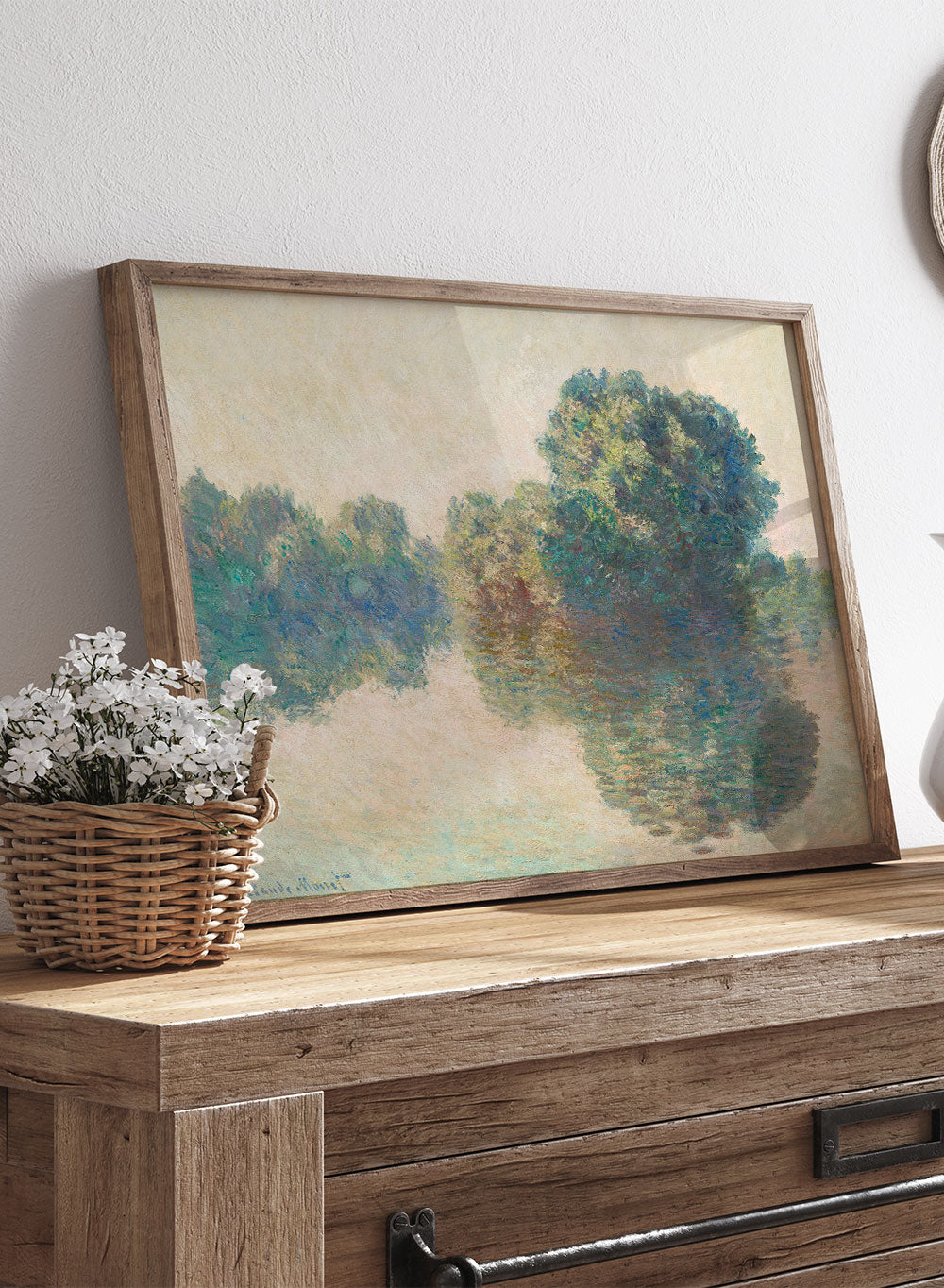 Monet The Seine at Giverny 1897 Vintage Exhibition Poster Art Print | Claude Monet Print, Monet Poster, Monet Painting, Famous Art 