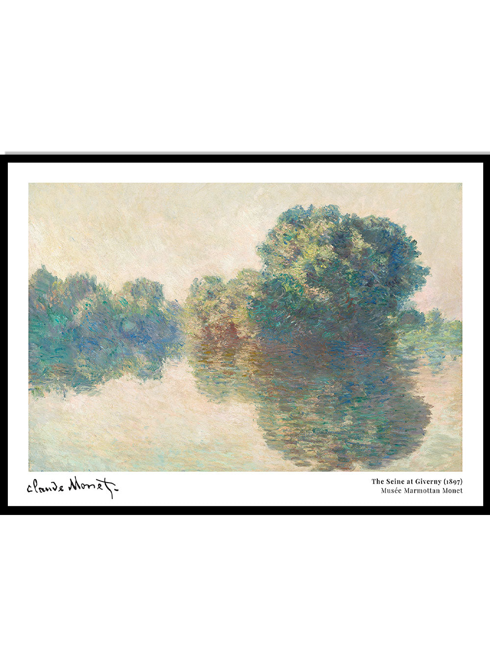 Monet The Seine at Giverny 1897 Vintage Exhibition Poster Art Print | Claude Monet Print, Monet Poster, Monet Painting, Famous Art 