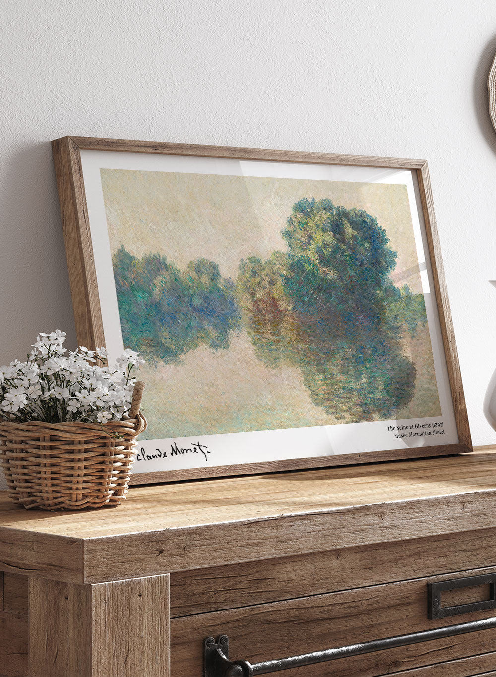 Monet The Seine at Giverny 1897 Vintage Exhibition Poster Art Print | Claude Monet Print, Monet Poster, Monet Painting, Famous Art 