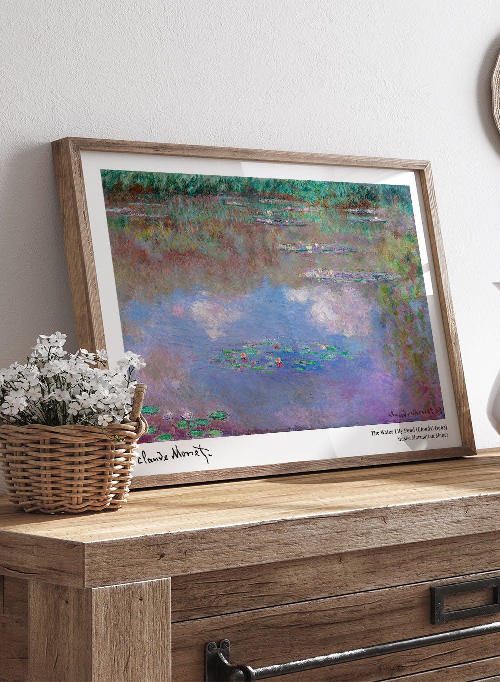 Claude Monet The Water Lily Pond (Clouds) Vintage Poster Art Print