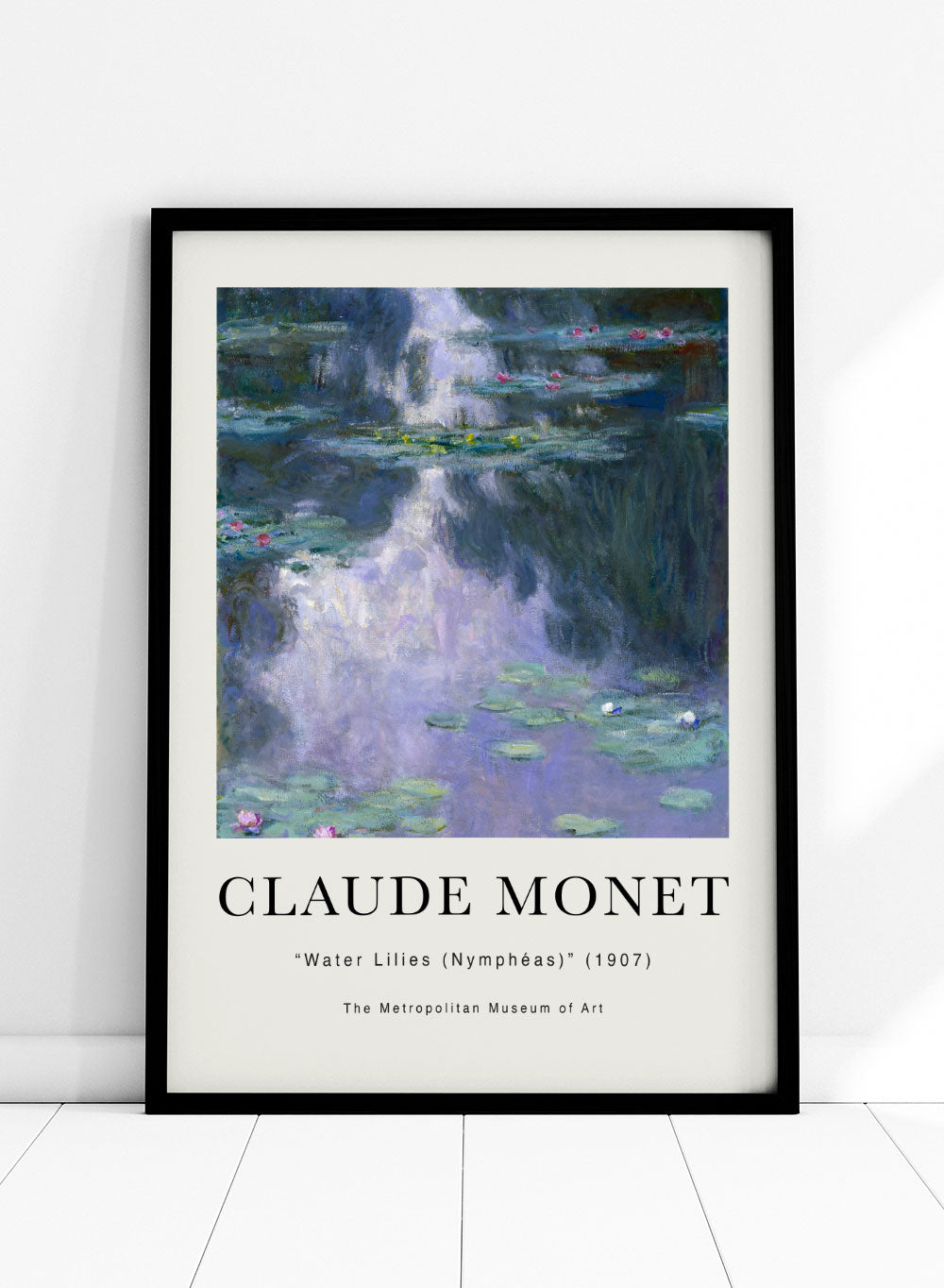 Monet Water Lilies Nympheas Museum Vintage Poster Wall Art Print | Colorful Claude Monet Flower Pond Nature Landscape Painting