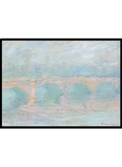 Monet Waterloo Bridge London at Sunset Vintage Exhibition Poster Famous Art Print | Claude Monet Print, Monet Poster, Monet Painting 