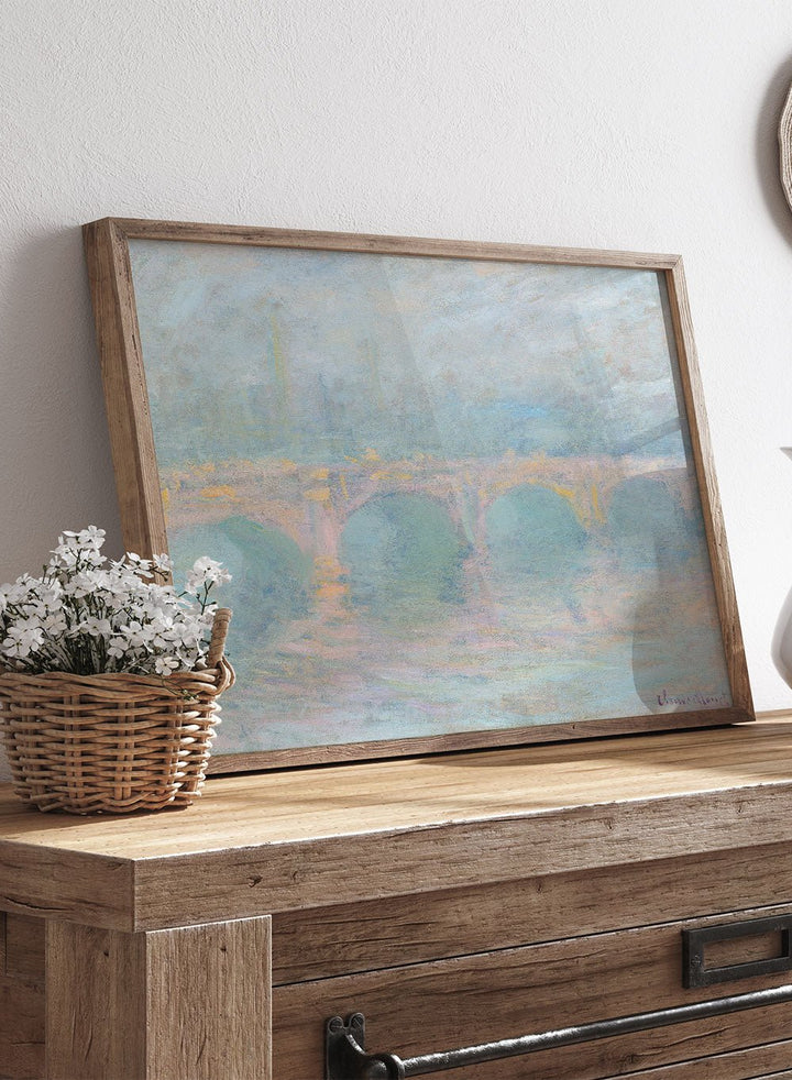 Claude Monet Waterloo Bridge, London, at Sunset Art Print_Sugar & Canvas