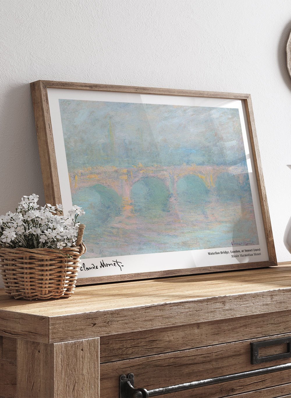 Claude Monet Waterloo Bridge, London, at Sunset Art Print_Sugar & Canvas