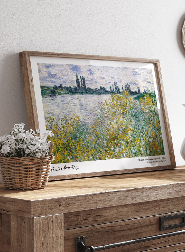 Claude Monet Île aux Fleurs near Vétheuil Art Print_Sugar & Canvas