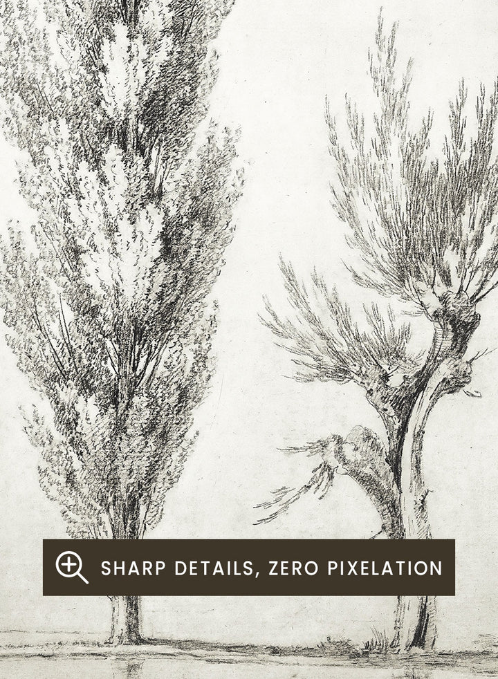 Jean Victor Bertin - Landscape with a Poplar and a Willow Tree Art Print_Sugar & Canvas
