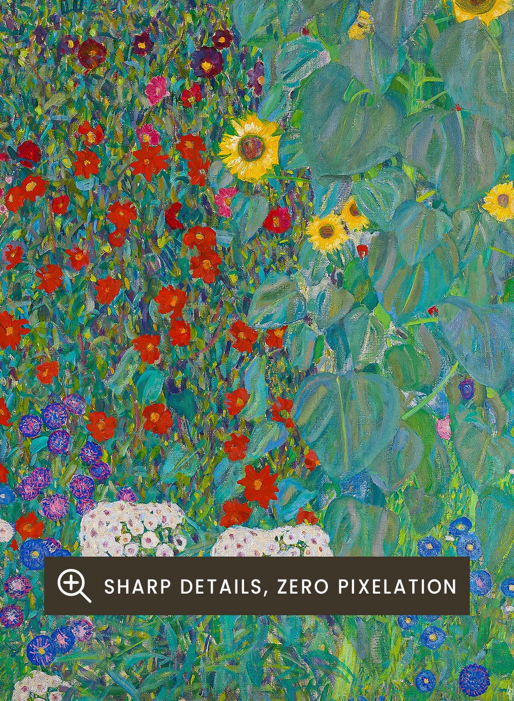 Gustav Klimt - Farm Garden with Sunflowers Art Print_Sugar & Canvas