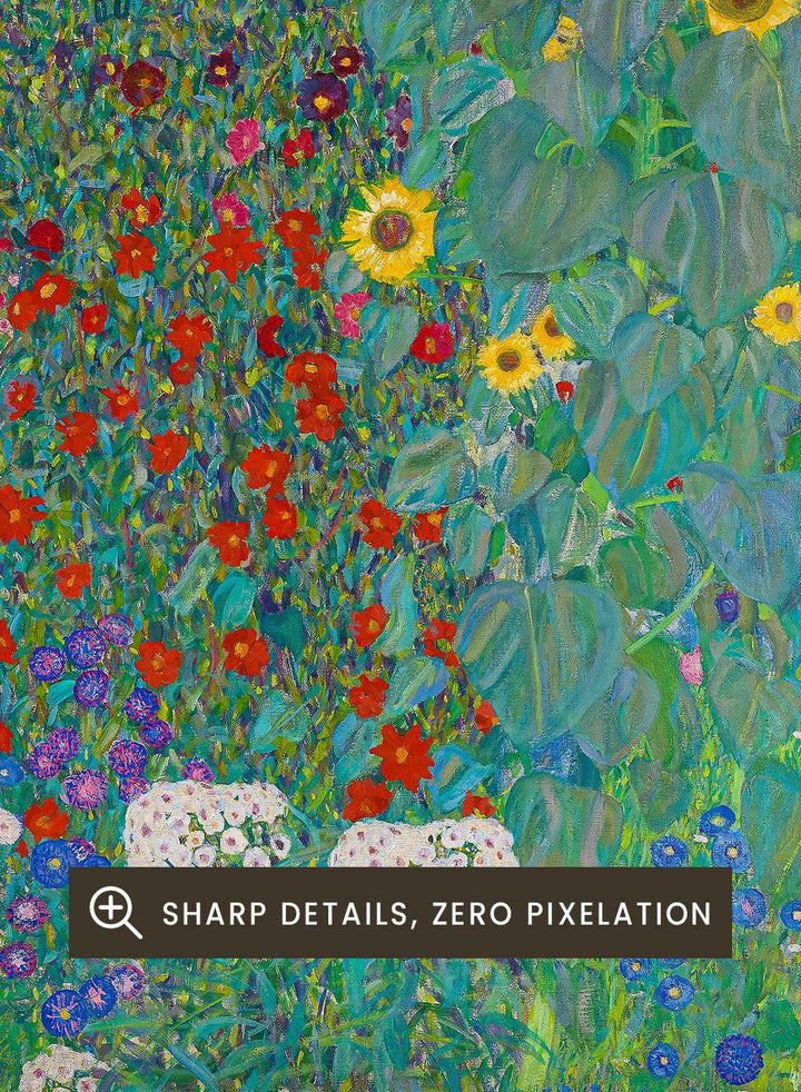 Gustav Klimt - Farm Garden with Sunflowers Art Print_Sugar & Canvas