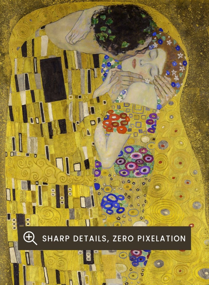 Gustav Klimt The Kiss 1907-1908 Vintage Exhibition Poster Art