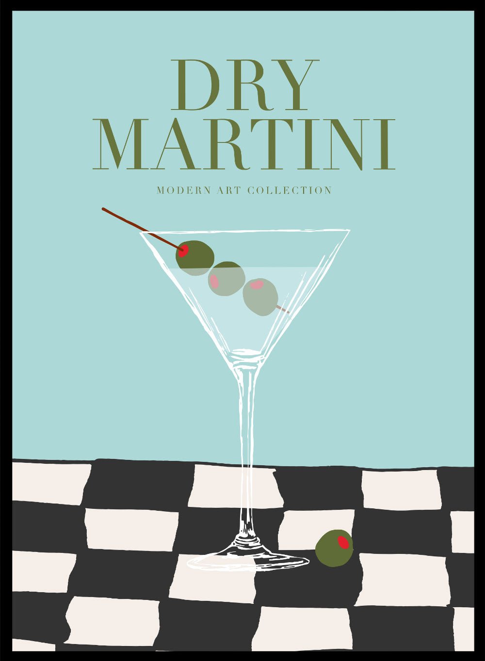 Dry Martini Drink Bar Art Print_Sugar & Canvas