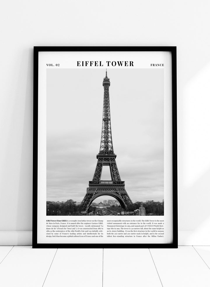Eiffel Tower Black and White City Art Print_Sugar & Canvas