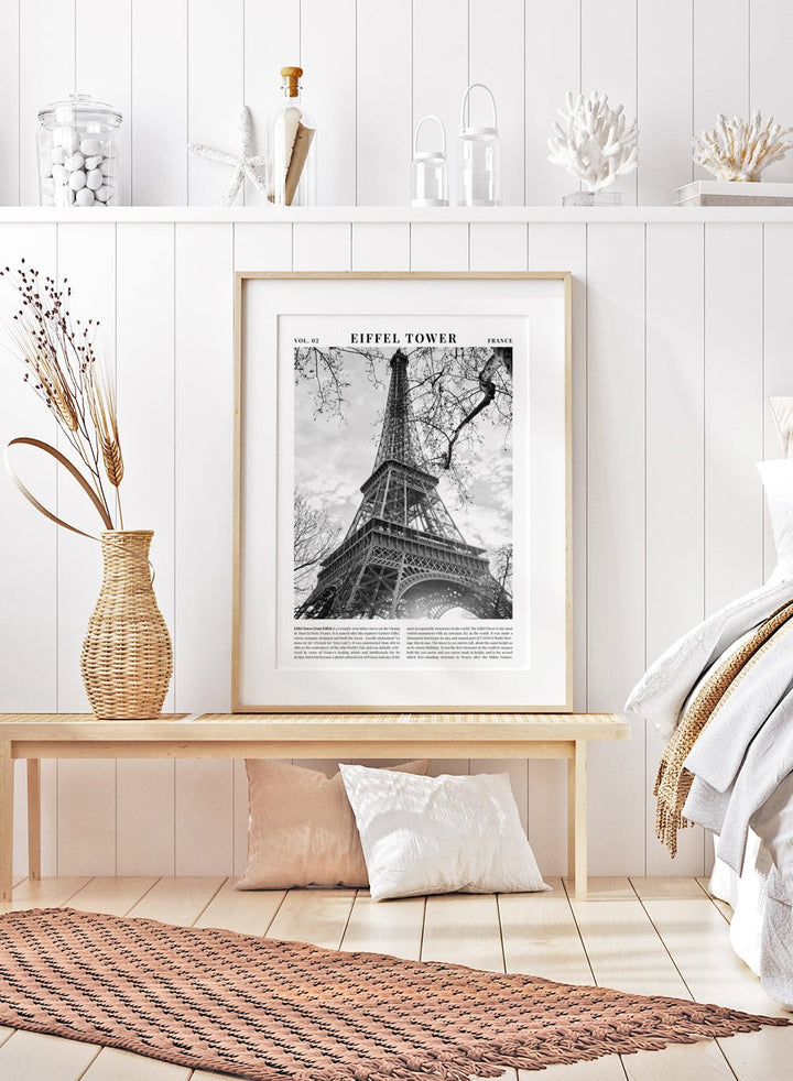 Eiffel Tower Black and White City Art Print_Sugar & Canvas