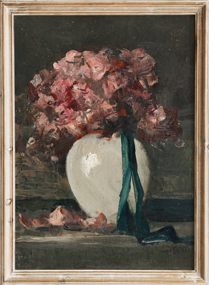 "Pink Flowers in a White Vase" Art Print_Sugar & Canvas