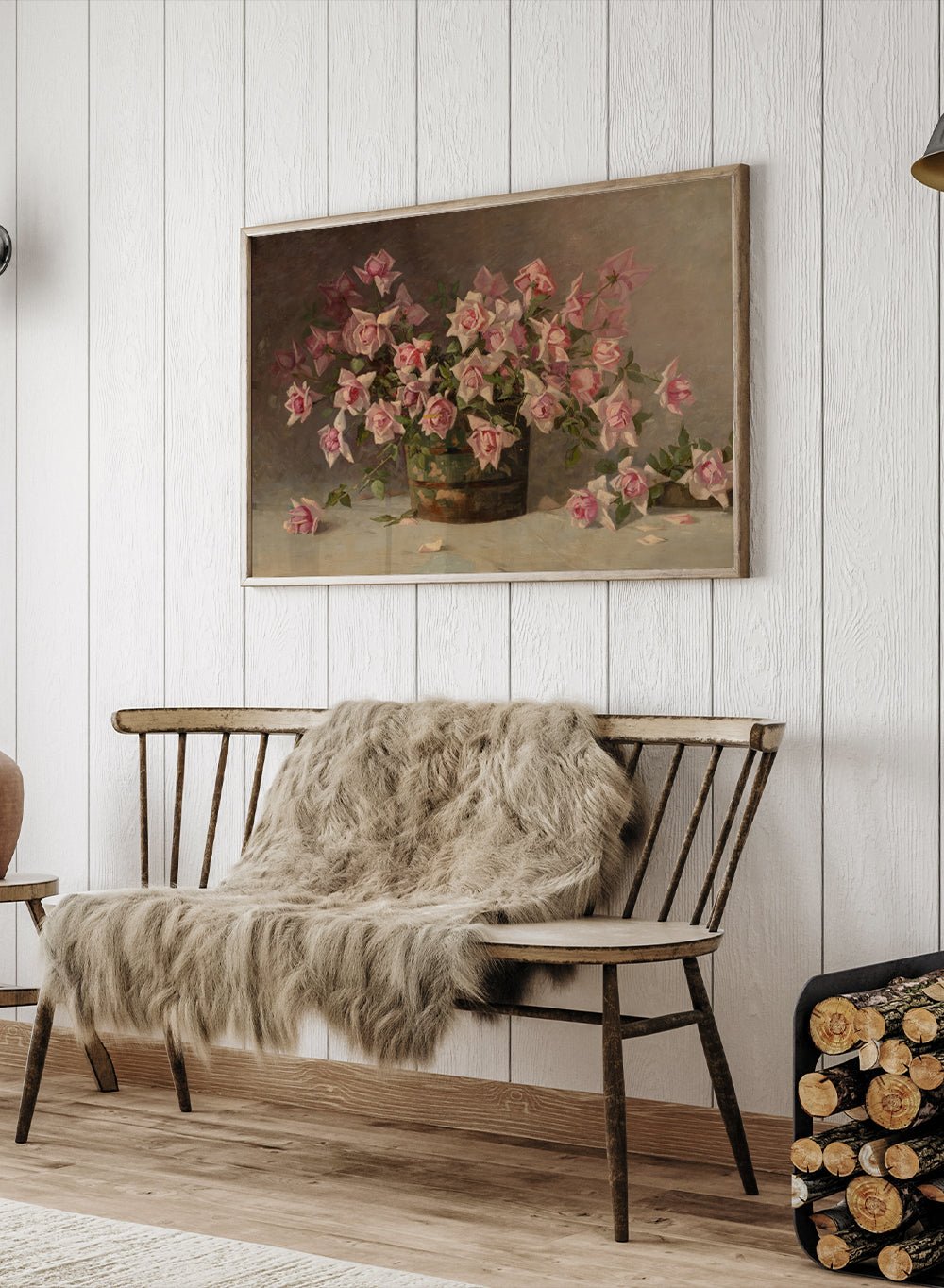 "Still life with Pink Roses" Art Print_Sugar & Canvas