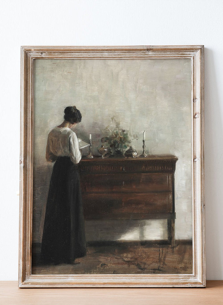 "Interior with the Artist's Wife" Art Print_Sugar & Canvas