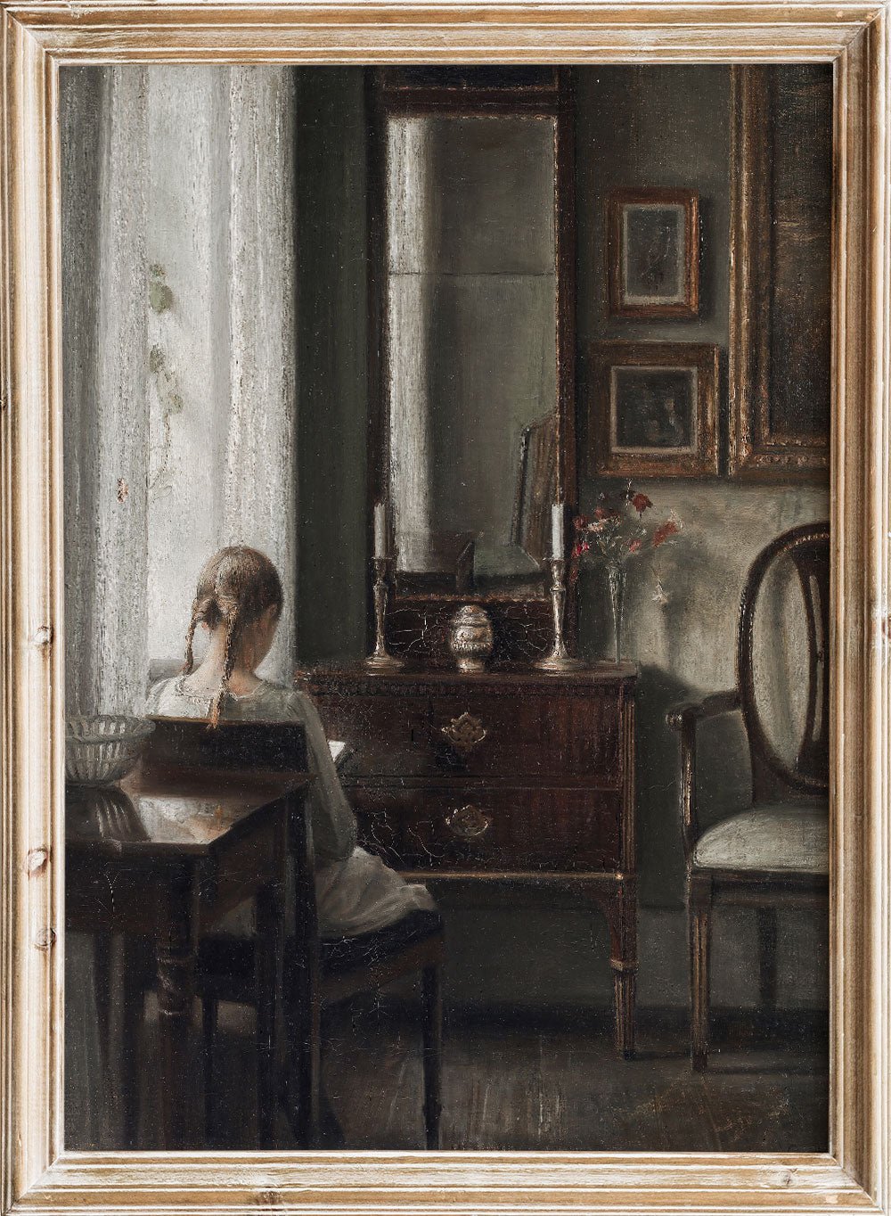 "Interior with a Girl Reading" Art Print_Sugar & Canvas