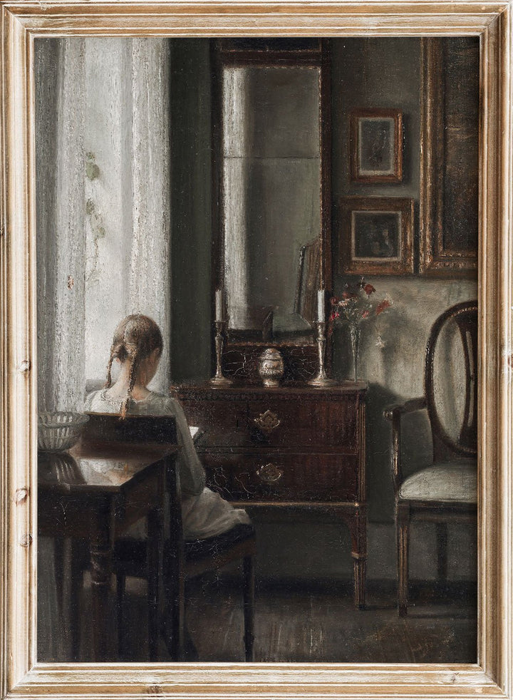 "Interior with a Girl Reading" Art Print_Sugar & Canvas