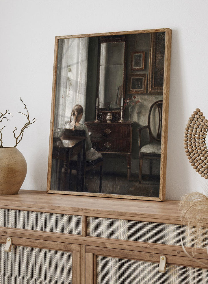 "Interior with a Girl Reading" Art Print_Sugar & Canvas