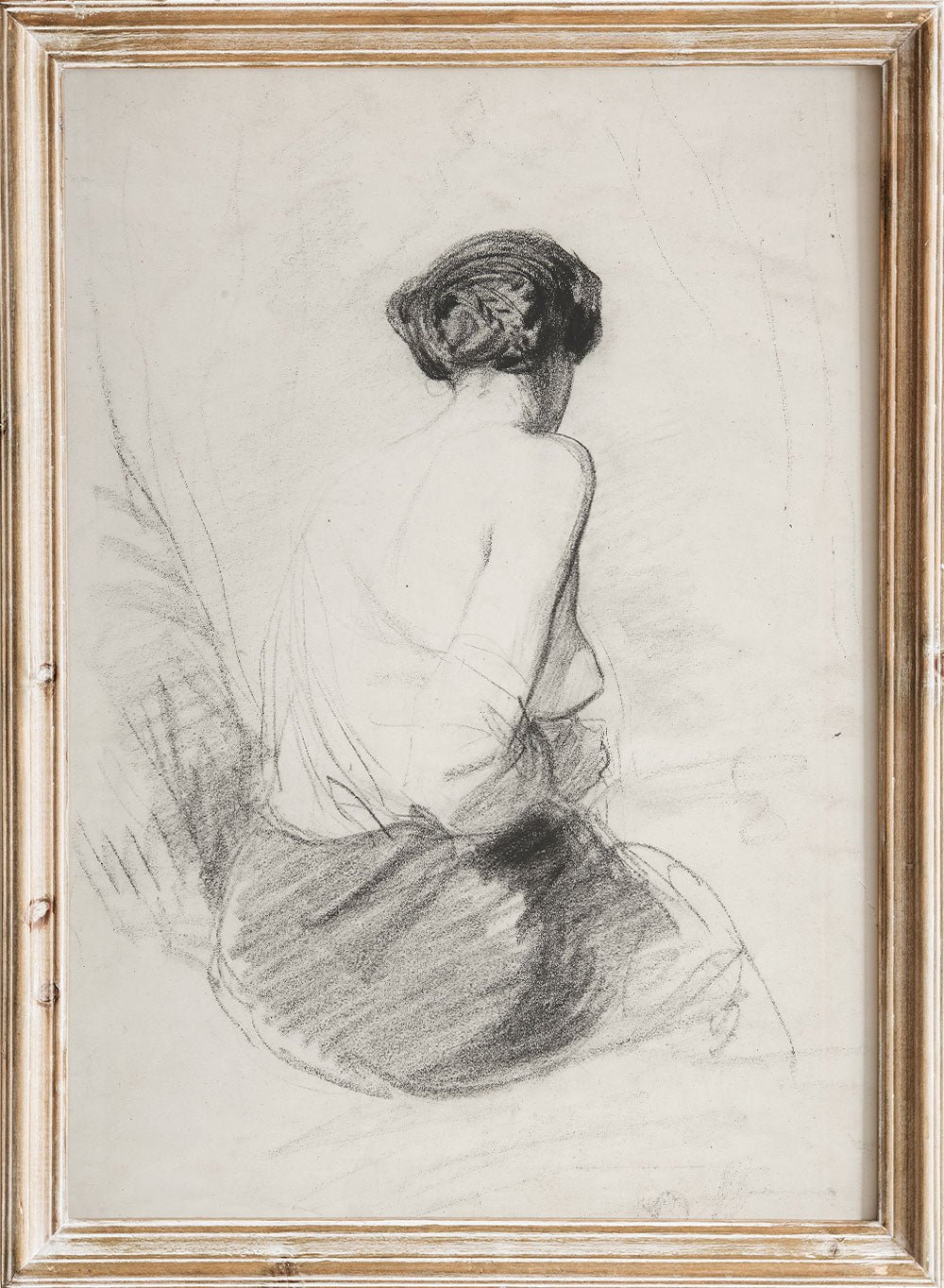 "Woman Seated, Seen from Back" Art Print_Sugar & Canvas