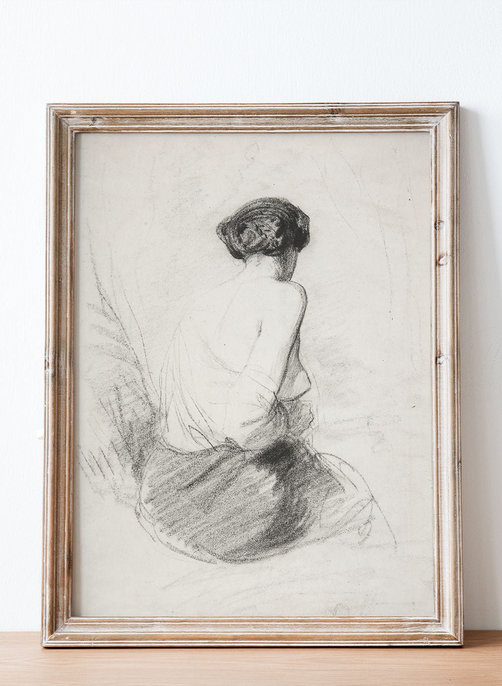 "Woman Seated, Seen from Back" Art Print_Sugar & Canvas