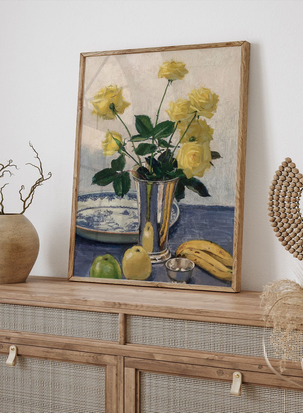 "Still Life with Yellow Roses" Art Print_Sugar & Canvas