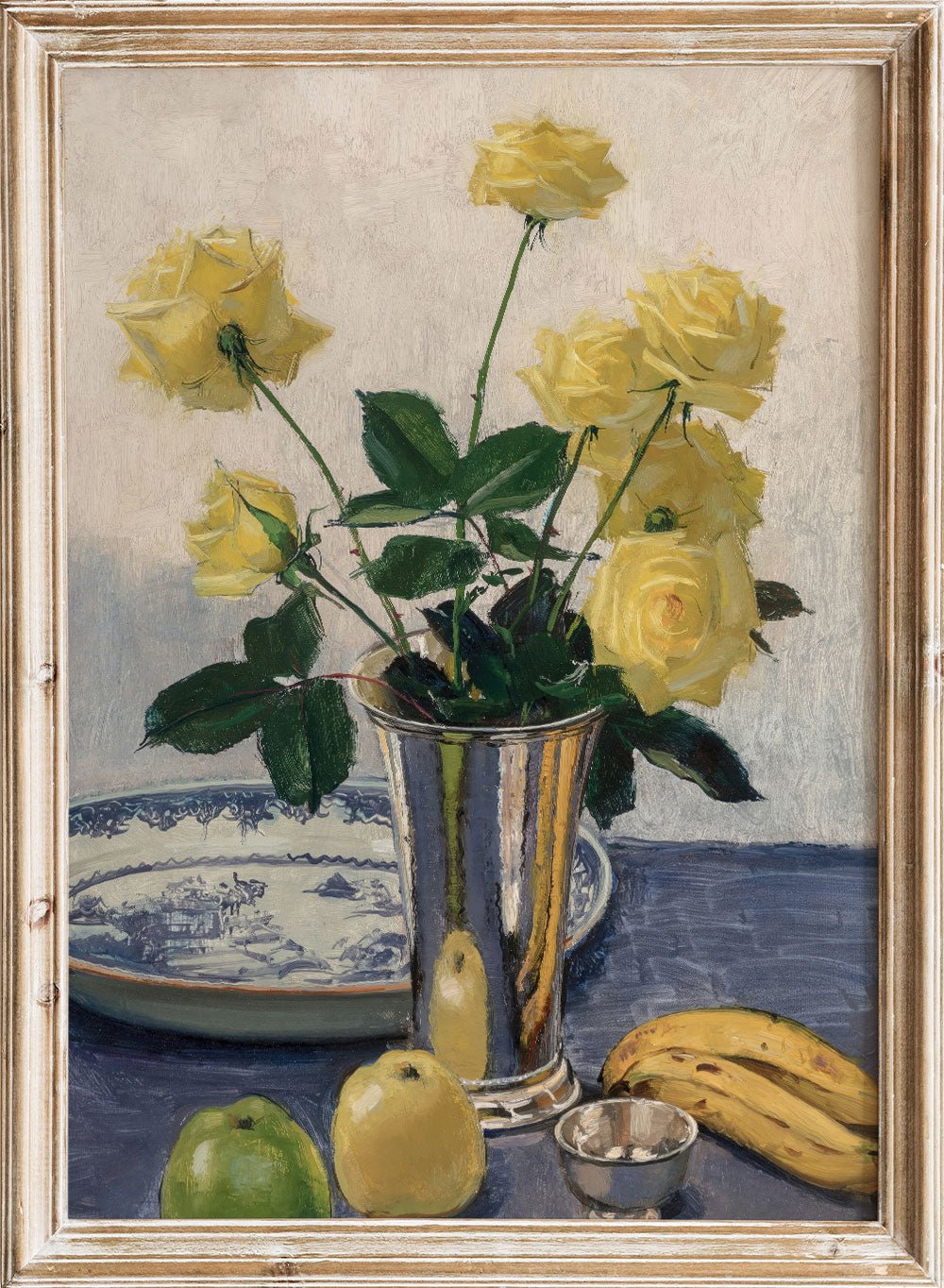 "Still Life with Yellow Roses" Art Print_Sugar & Canvas