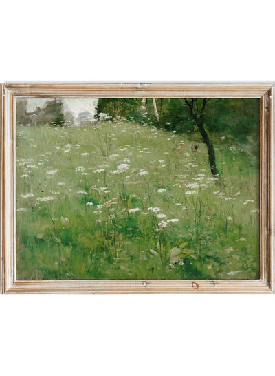 Franz Xaver Gräßel - Meadow with Flowers (1904), Wildflower Field Green Meadow Wall Art Print | Vintage Botanical Landscape Poster, Floral Nature Painting, Country Farmhouse Decor